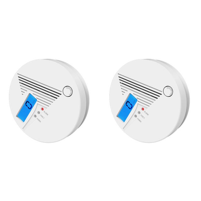 Sensor CO Detector Alarma Monóxido Carbono Batería Powe Pantalla LCD para El Rojo