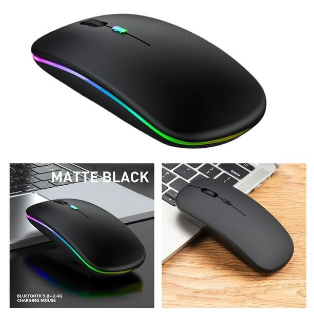 Ratón inalámbrico, ratón inalámbrico de GHz, ratón para ordenador portátil, botones de ratón USB con receptor, ratón inalámbrico para Windows, IOS Negro Macarena ratón de computadora ratón inalámbrico