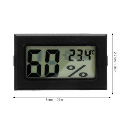 NOXIANG Mini Digital Thermometer Hygrometer for Indoor Climate Control, Black, 3 Pieces