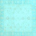 thumbnail image 1 of Ahgly Company Indoor Square Oriental Light Blue Traditional Area Rugs, 3' Square, 1 of 4