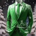 thumbnail image 2 of Christmas Blazer Men VOGUES Lapel Loose Men's Jacket Retro Versatile Simple Casual Wind Holiday Suit, 2 of 3