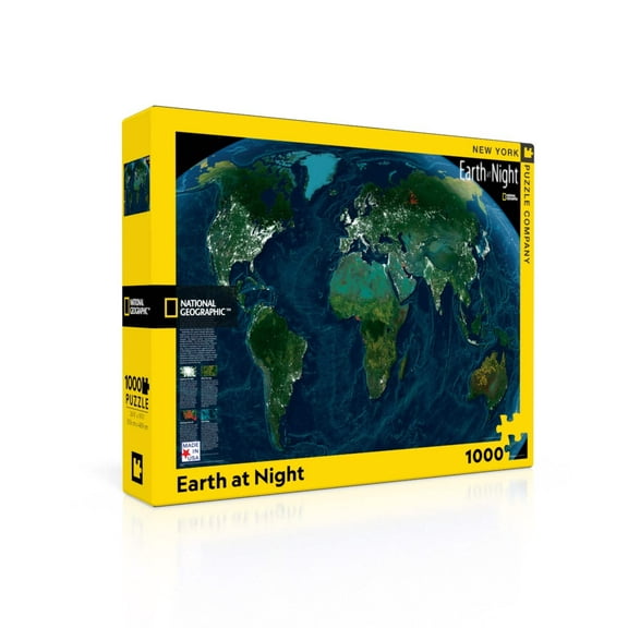 New York Puzzle Company Earth at Night 1000 Piece Jigsaw Puzzle