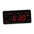 thumbnail image 3 of Lipstore Digital Wall Clock LED Desktop Clock Multipurpose Large Temperature Display for Red, 3 of 8