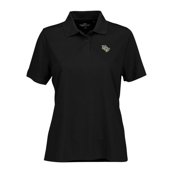 Women's Black UCF Knights Vansport Omega Plus Size Tech Polo