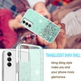 thumbnail image 4 of Compatible with Samsung Galaxy A24 4G Case Cute Glitter Clear Sparkly Cases Shockproof Samsung A24 4G Phone Case for Women Girls Silicone Slim Bling Protective Cover (Green), 4 of 12