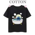 thumbnail image 3 of Camiseta de algodón Lilo Stitch Anime Verano Múltiples Moda Niños Niños Camisetas Cuello Redondo Casual Manga Corta Top, 3 of 5