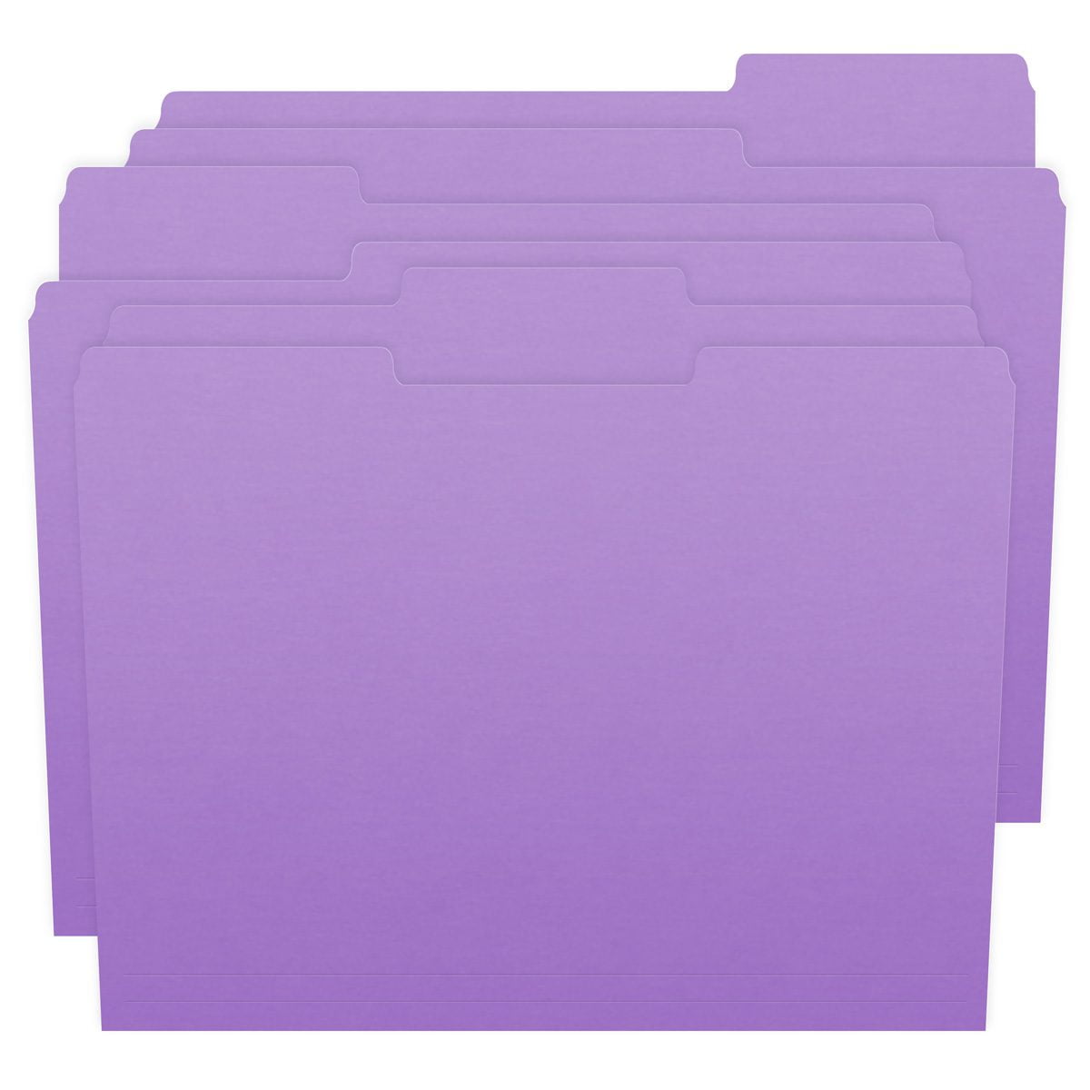 Lavender Color File Folders, 1/3 Cut Top Tab, Letter Size, Perfect for Organizing Documents in File Drawers, Box of 100
