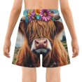 thumbnail image 5 of joogoo Highland Cattle Flowers Boys Swim Trunks Beach Swimsuit Shorts Boxer 5-6T, 5 of 8