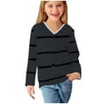 thumbnail image 6 of Avrntaa V Neck Tops for Girls Fall Cute Striped Print Shirts Sweet Trendy Long Sleeve Layer T-Shirt, 6 of 8