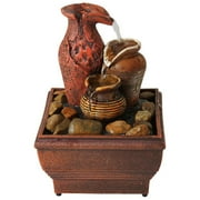 Newport Coast Collections Square Pottery Holiday Fountain