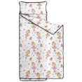 thumbnail image 2 of Princess and Ballerina White Pattern Teens Toddler Nap Mat with Pillow, Sleeping Mat Bag for Preschool Daycare 59"x22", 2 of 6