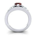 thumbnail image 4 of 2.00 Carat Pear Cut Garnet Gemstone & Natural Diamond Stunning Proposal Ring for Women Solid 18K White Gold Size 10.5 by Diamond-Capitals, 4 of 8