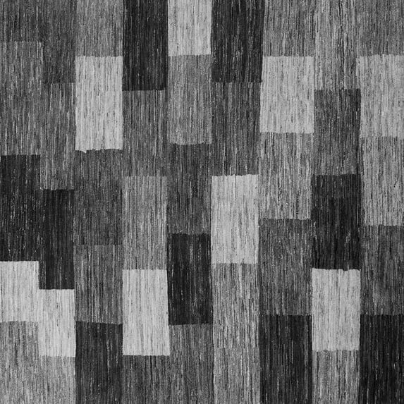 Ahgly Company Indoor Square Abstract Gray Modern Area Rugs, 6' Square