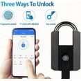 thumbnail image 3 of Intelligent fingerprint padlock drawer storage cabinet waterproof and rust proof Bluetooth lock anti-theft lock large lock head fingerprint padlock, 3 of 5