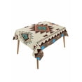 thumbnail image 2 of Boho Southwest Tablecloth Rectangle Table Cloth 52x70, Waterproof Tablecloth Outdoor Table Cloth, Farmhouse Aztec Tribe Brown Blue Plaid Washable Table Cover for Kitchen Dinning Party, 2 of 8