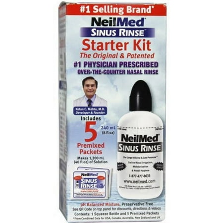 NeilMed Sinus Rinse Starter Kit 1 Each (Best Way To Sterilize Neilmed Sinus Rinse Bottle)