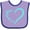 Lavender and Purple, variant on Inktastic Paw Print Heart Boys or Girls Baby Bib