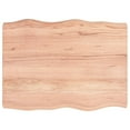 thumbnail image 2 of vidaXL Table Top Light Brown 80x60x(2-6) cm Treated Solid Wood Live Edge, 2 of 5