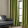 thumbnail image 4 of HPD Half Price Drapes Retro Green Heritage Plush Velvet Room Darkening Curtains for Bedroom & Living Room Curtains (1 Panel), Window Curtains 120 inches long, Rod Pocket Curtains & Drapes, 50W X 120L, 4 of 12