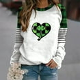 thumbnail image 4 of Kilaqueen St Patricks Day Womens Sweatshirt Crew Neck Long Sleeve Funny Plaid Pullover Tops Casual Classic Fit Holiday Vacation Sweatshirts, 4 of 5