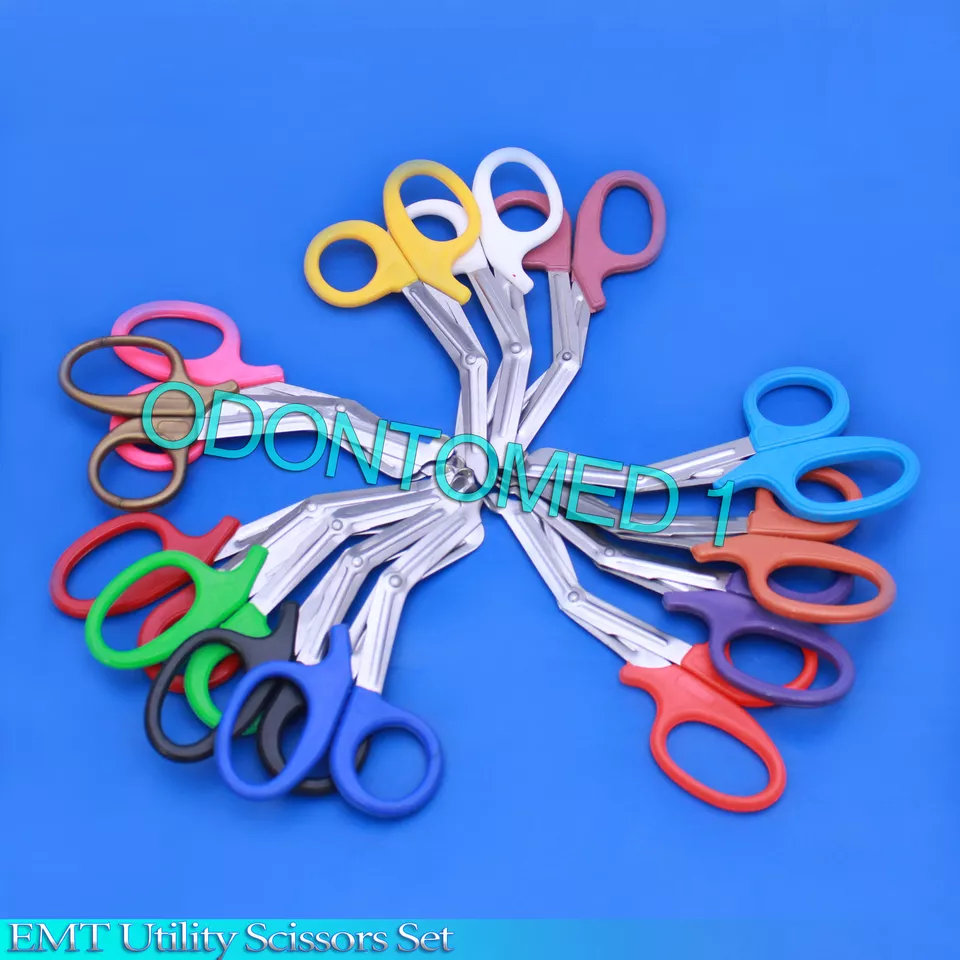 3 Pcs(Pink& Green& Orange)Utility Bandage Trauma Emt Ems Shears Scissors 7.25”