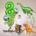 thumbnail image 5 of Dinosaur Balloons 8th Birthday Decorations, Dinosaur Birthday Party Decorations with Giant Inflatable Dino Balloons 40 Inch Helium Foil Mylar Number 8 Balloon for Dino Theme Bday Party Decoration, 5 of 15