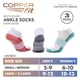 thumbnail image 3 of Calcetines deportivos con ajuste de cobre hasta el tobillo blancos L/XL (3 pares), 3 of 6