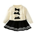 thumbnail image 4 of Ashirexll Girls Skirt Set 2 Piece Set Fall Winter Long Sleeve Knit Cardigan with Sequin Skirt Toddler Outfits for Girls Fashion Solid Color, 4 of 4
