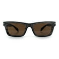 thumbnail image 3 of Mens Classic Narrow Rectangle Horn Rim Hipster Hustler Dad Shade Sunglasses Slate - Brown, 3 of 8