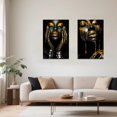 thumbnail image 4 of ZHONGYUTONG 2 Piece African American Wall Art Black Woman Pictures Red Girl Bedroom Wall Decor Afro Women Canvas Prints Female Home Room Decor Framed (11.00" x 14.00" x 2PCS), 4 of 4