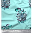 thumbnail image 1 of Soimoi Moss Tissu Georgette Feuilles & Floral Imprimé au Mètre 42 Pouces de Large, 1 of 3