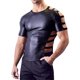 thumbnail image 2 of pstuiky camisetas para hombre, Chaqueta de cuero lacado para hombre, camiseta de manga corta con cuello redondo camisas casuales para hombre m, 2 of 8