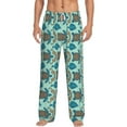 thumbnail image 1 of Kdxio Turtles And Seahorses Pattern Men's Pajama Pants, Elastic Waist with Drawstring and Pockets, Comfortable Loungewear-Small, 1 of 6