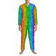 thumbnail image 3 of Balery Glitter Rainbow Pijama para Hombre de Dos Piezas con Manga Larga, Conjunto de Dormir y Descanso Suave con Bolsillos-XX-Large, 3 of 7
