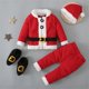 thumbnail image 2 of Trajes de Navidad para bebé, disfraz de Papá Noel para niño y niña, Top de manga larga, pantalones, sombrero y traje de calcetín, ropa de bebé recién nacido de Navidad, 2 of 4