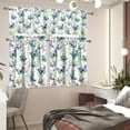 thumbnail image 5 of Butterfly Kitchen Curtains and Valances Set Rod Pocket Window Treatment Kitchen Curtains Tier and Valances 3 Piece Kitchen Cafe Privacy Panel Kitchen Window Curtains Over Sink, 5 of 5