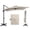 Beige, variant on Costway 11 x 9 FT Cantilever Patio Umbrella with 360° Rotation Easy Tilt Adjustment 8 Ribs Navy Blue