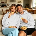 thumbnail image 7 of Xijirk Women Hoodies for Women Oversized Pullover Sweatshirt with Hidden Earphone Pocket for Daily Casual Wear,White,XXL, 7 of 7
