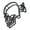 Black, variant on Skull Shape Hair Clip Halloween Clip Hair Barrettes NonSlip All Age Punk Hair Clip Ponytail Clamp for Festival