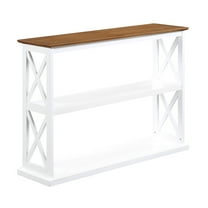 Convenience Concepts Coventry Console Table with Shelves, Driftwood/White