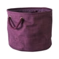 thumbnail image 1 of Design Imports CAMZ37092 12 x 15 x 15 Po Bac de Rangement en Polyester Rond Panaché&44; Aubergine - Moyenne, 1 of 4