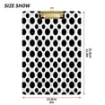 thumbnail image 2 of Acrylic Clipboards Black Polka Dots on White A4 Standard Size Clipboard 12.5" X 9" Clip Board for Office School Teacher Women Men, 2 of 7