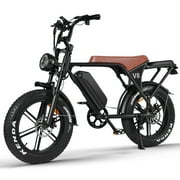 OUXI V8 Electric Bike for Adults, Ebike Moped Style with 1000W Peak Motor 48V 15Ah Battery, 20 Fat Tire E Bike, Dual Disc Brakes Mountain Bike for Commuting & Off-Road, E-bike UL2849
