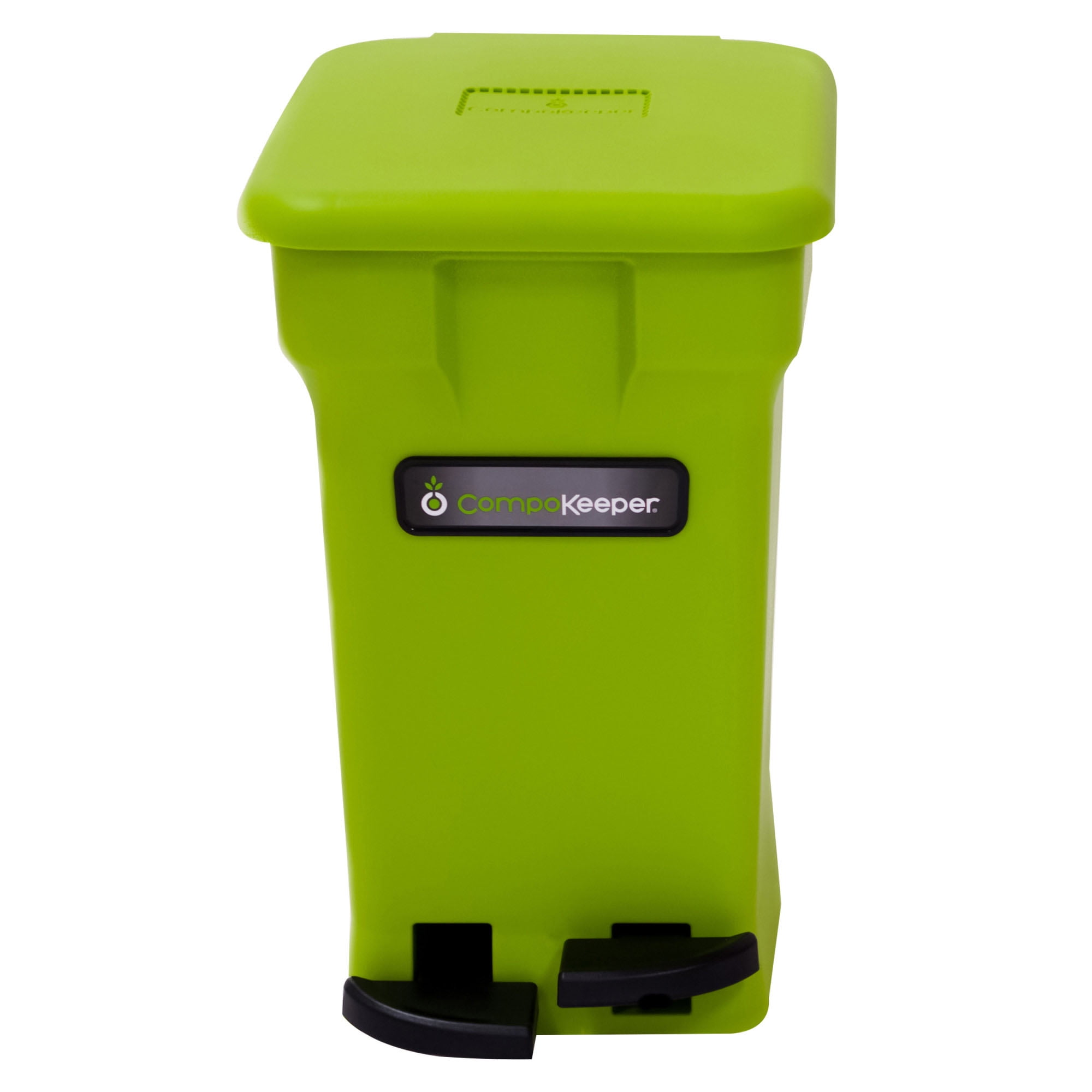 CompoKeeper 6 Gallon Kitchen Compost Organic Waste Bin Trash Can, Green