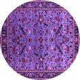 thumbnail image 1 of Ahgly Company Indoor Round Oriental Purple Industrial Area Rugs, 4' Round, 1 of 4