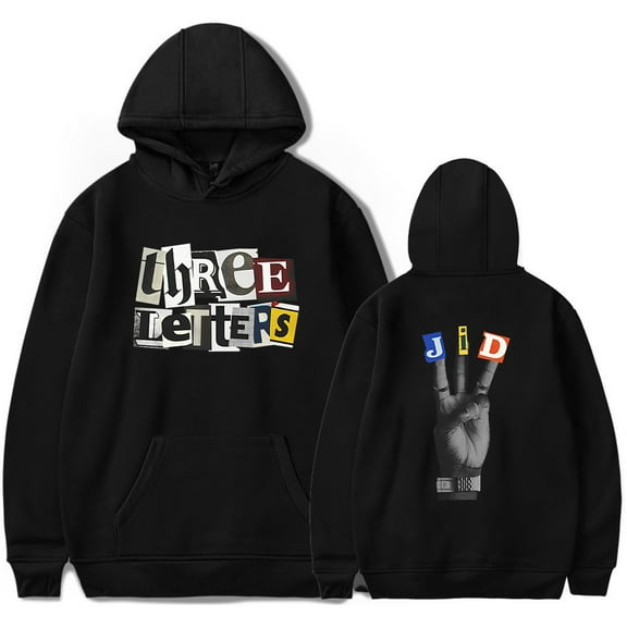JID Merch Three Letters Ransom Hoodie Unisex Hooded Sweatshirt Long Sleeve Tracksuit Pullover Coat