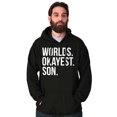 thumbnail image 4 of Worlds Okayest Son Funny Children Hoodie Hooded Sweatshirt Men Brisco Brands S, 4 of 5