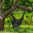 thumbnail image 2 of ALEKO Hanging Rope Swing Hammock Chair with Side Pocket and Wooden Spreader Bar, Gray, 2 of 11