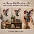 thumbnail image 4 of 3D Patchwork Bird DIY Craft Kit, Creative Handmade Sewing Craft Project, Colorful Hummingbird Embroidery Art Set, Fabric Bird Decor Making Kit for Handcraft Lovers,Twilight, 4 of 7