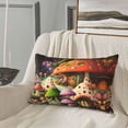 thumbnail image 4 of Plush Throw Pillow Covers, Mushroom House Cute Pillow Cases with Invisible Zipper, Breathable Microfiber Pillow Cases Standard Size for Sleeping Bedroom Sofa Living Room 16x24, 4 of 5